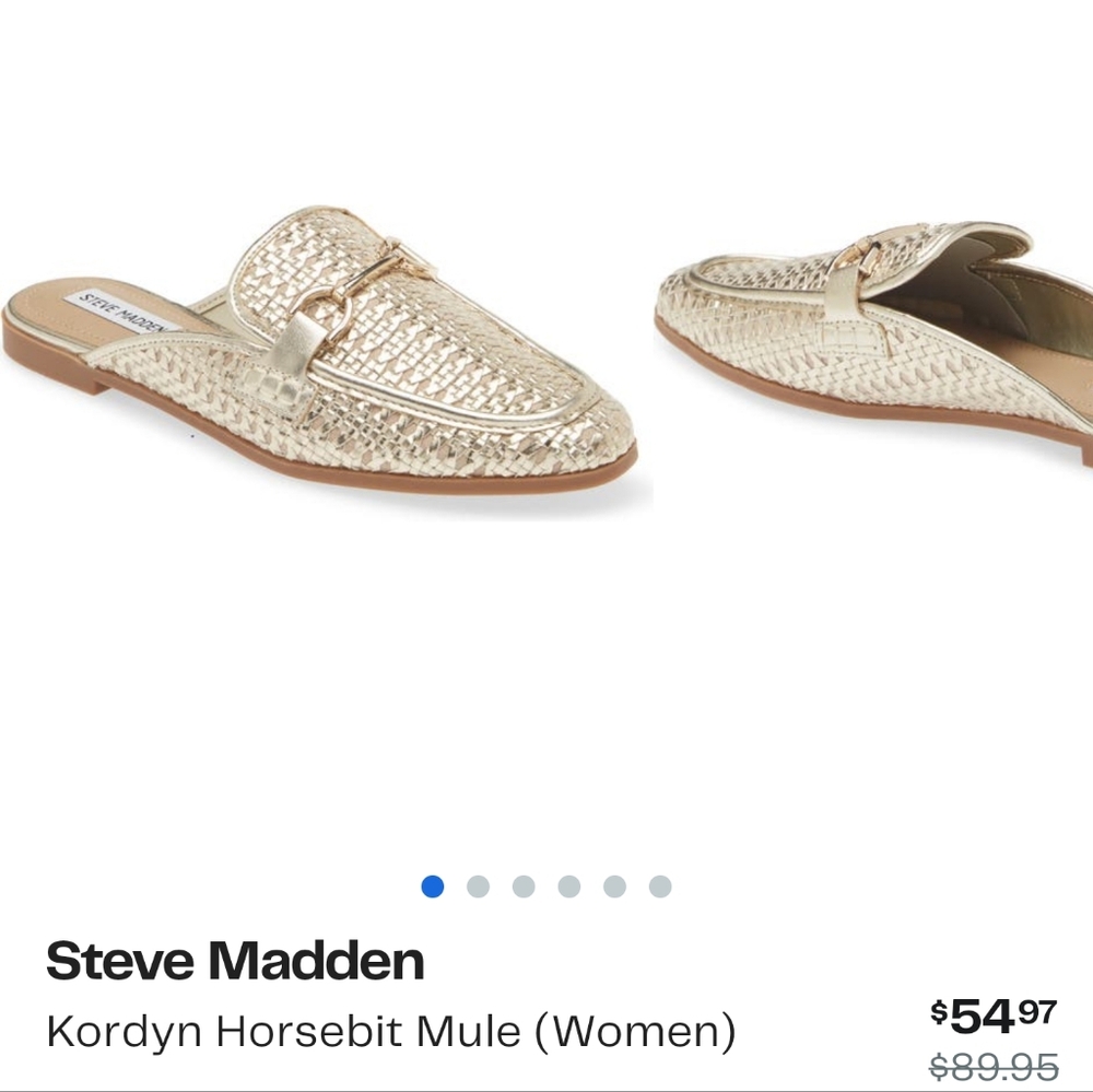 Steve madden mule gold size 8